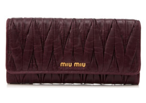 ミュウミュウ マテラッセ フラップ 長財布  MIU MIU MATELASSE FLAP LONG WALLET