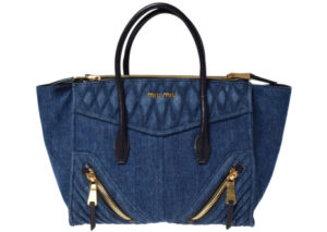 ミュウミュウ デニム バイカーバッグ  MIU MIU DENIM BIKER BAG