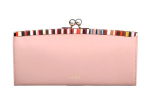 ポールスミス クロスオーバー ストライプ トリム がま口 長財布  PAUL SMITH CROSSOVER STRIPE TRIM FRAME PURSE LONG WALLET