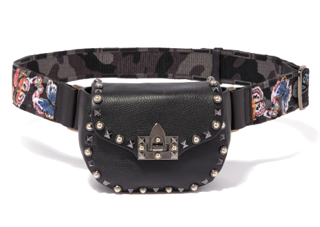 ヴァレンティノ ロックスタッズ ローリング ベルト バッグ  VALENTINO ROCKSTUD ROLLING BELT BAG